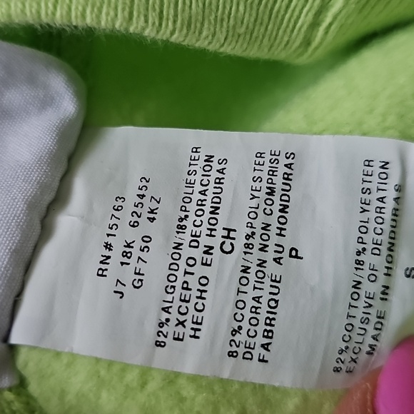 Champion reverse weave neon green sweatshirt size small - Picture 12 of 12